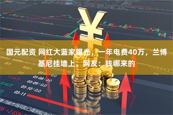 国元配资 网红大蓝家曝光，一年电费40万，兰博基尼挂墙上，网友：钱哪来的